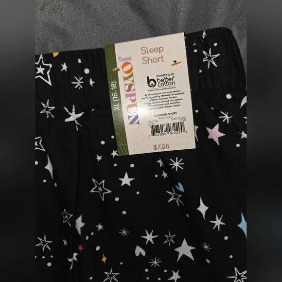 NWT!! JOYSPUN Starry Night Black Pajama Shorts - Picture 4 of 4